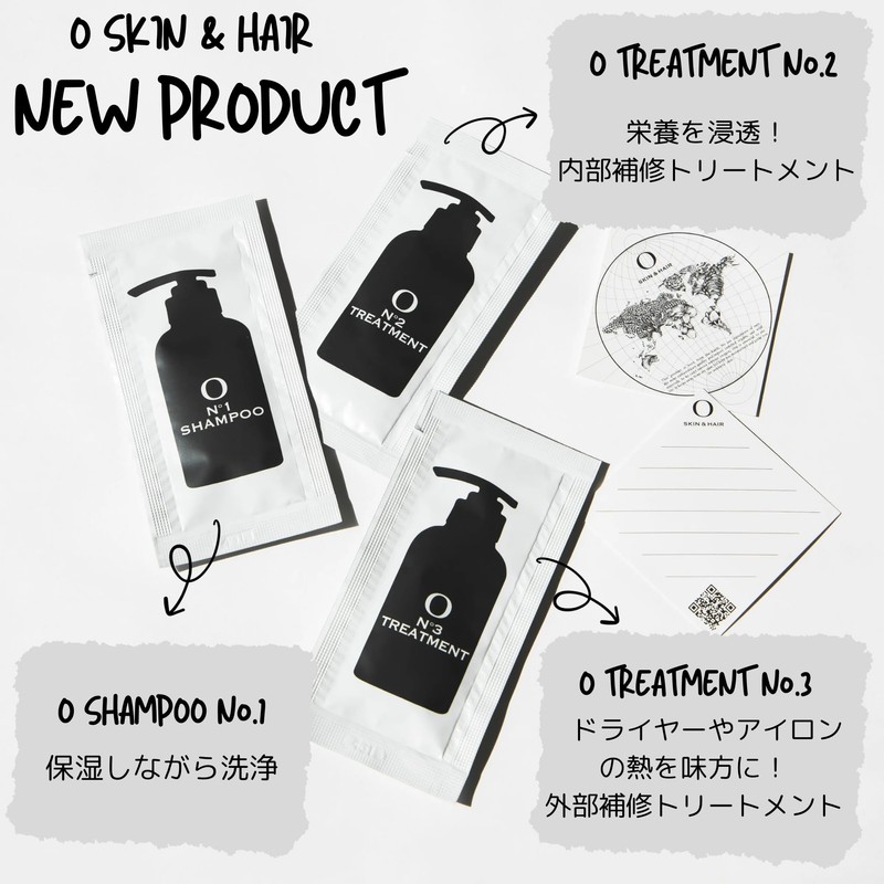 O SKIN & HAIR Shampoo Treatment 7ml Home System Kit