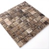 Pattern of Mosaic Tiles Marble Emprador Brown