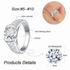 Moissanite Engagement Rings for Women - 925 Sterling Silver D-color