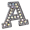 Alphabet Patches, 26Pcs A-Z Letters Rhinestones Non-Woven Sew On Patches