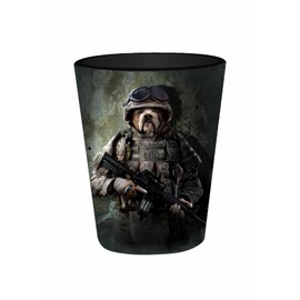 Combat Marine Dog 2oz Shot Glass