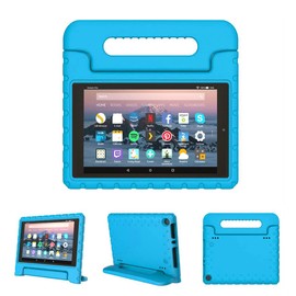 Kids Case for Fire HD 8 6th/7th/8th Generation Tablet (2016/2017/2018 Release) Kids Friendly and Shockproof Case Lightweight Durable Foam Cover with Convenient Handle Stand, Blue