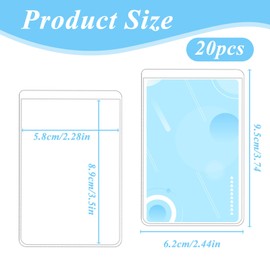 20 PCS Clear Medicare Card Holder Protector Sleeves, Waterproof Social Security Card Protector Credit Card Protector Clear PVC Card Holder Sleeves for New Medicare Cards Credit Cards Business Cards