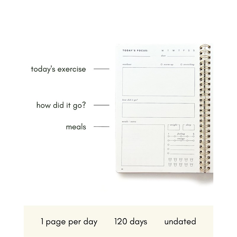 Diario Fit & Well azul polvoriento