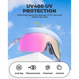 ROCKBROS Cycling Glasses Polarised Outdoor Cycling Glasses Cycling Glasses MTB Road Bike Sports Glasses for Men and Women