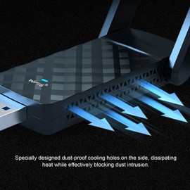 Zunate USB WiFi Adapter for Desktop Laptop PC, USB 3.0 WiFi Dongle 1800Mbps Wireless USB Network Adapter with Dual Band 2.4g/5g and High Gain Antenna for Windows XP 7 8 8.1 10