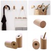 MAIXINNEW 6 Pcs Wooden Coat Hooks, Wall Mounted Wood Coat