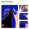 AIRSEE Nail Clippers for Acrylic Nails with Sizer and Catcher