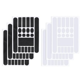 TPTGIAR Pack of 6 Bicycle Protective Film, Chain Stays Bicycle Sticker, Carbon Fibre Black Frame Protection Film, Bicycle Sticker, Transparent Sticker for Protection of the Frame
