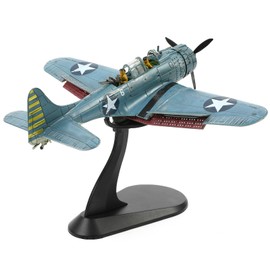 NUOTIE 1/72 Douglas SBD-2 Dauntless Dive Bommber Model World War II Midway Vintage Warplane Metal Diecast Aircraft Military Display Airplane for Display Collection or Gift