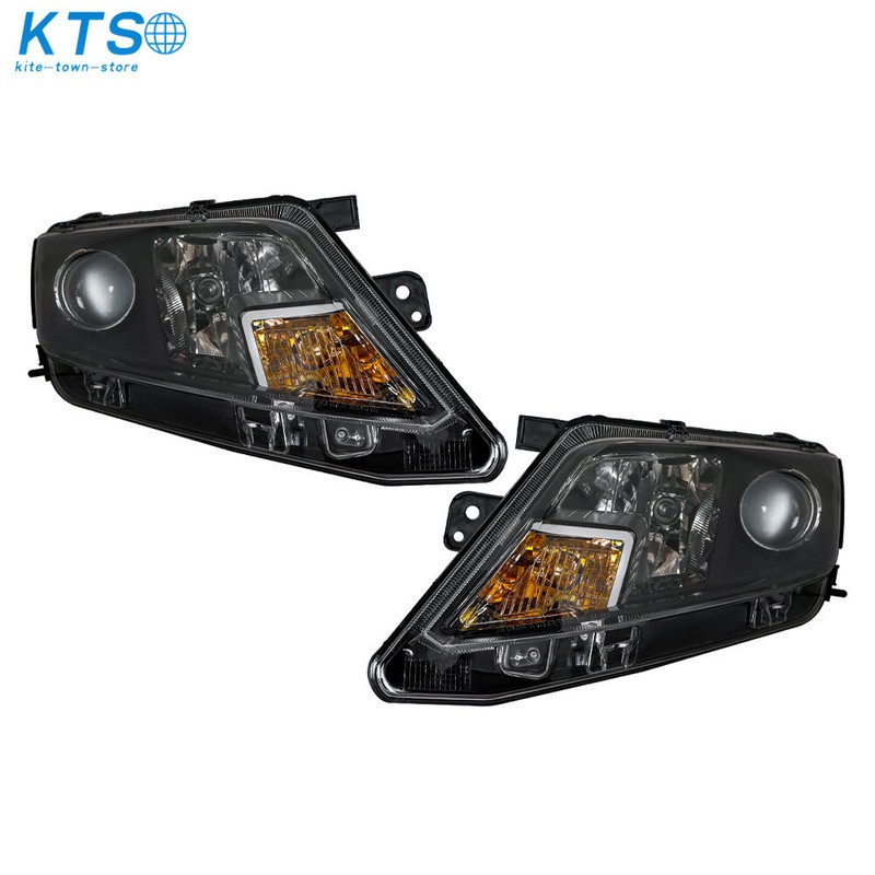 SEBLAFF Fit For 2010-2012 Ford Fusion Black Halogen Headlights Headlamps