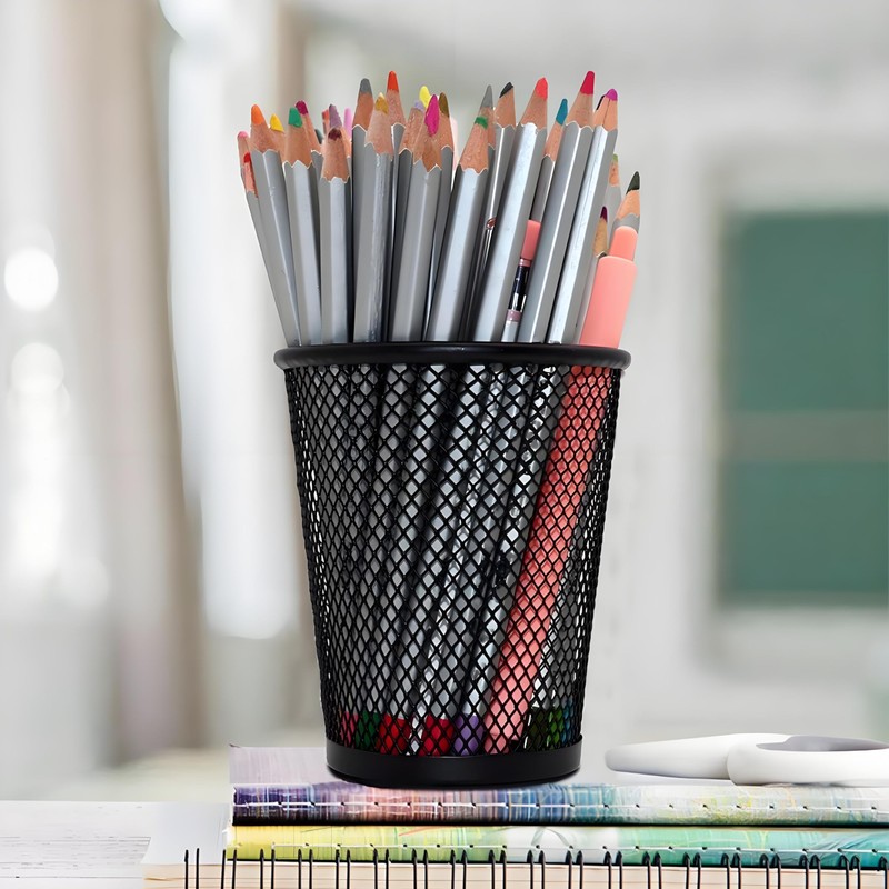AIMI Pencil Case 2pcs Large Capacity Container Metal Mesh Pen