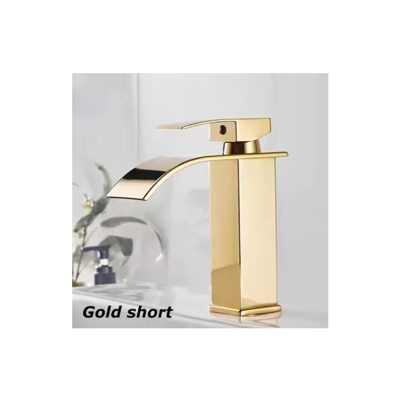 Waterfall Bathroom Faucet for Sink Basin – Hot & Cold