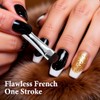 Cepillo para arte de uñas, punta francesa 2 en 1