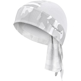 YANIKY Do Rags Bandana Cap Men Women Sun Protection Quick Drying Cycling Cap Summer Hat (US, Alpha, One Size, White)