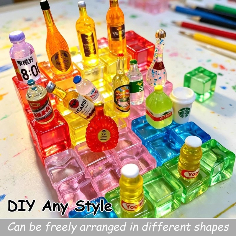 Transparent Acrylic Imitation Ice Cube Decoration, Table Vase Filler, DIY