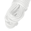 sourcing map Polypropylene Rope Braid Cord 30M/98.5ft 8mm Dia White