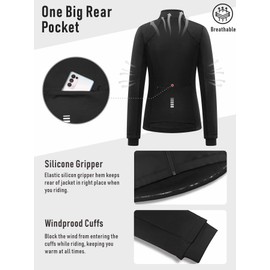 qualidyne Women's Cycling Jacket Windproof Thermal Winter Running Cold Weather Bicycle Biking Jacket Softshell Warm