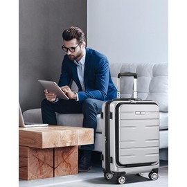 Suitour Expandable PC Hard Shell Luggage Sets,20" Carry-On 24" Checkd Luggage sets 2 piece,Business Travel Suitcase Set