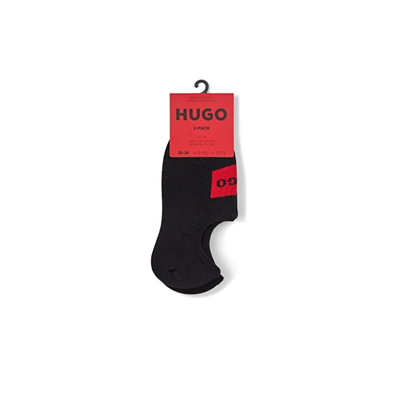 HUGO Women's Trainer Socks (Pack of 2), Black 1
