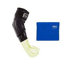 DonJoy Performance Bionic II Elbow Support Brace (X-Large) and Chattanooga ColPac Reusable Gel Ice Pack Cold Therapy - Blue Vinyl - Standard - (11 in x 14 in) - Value Bundle