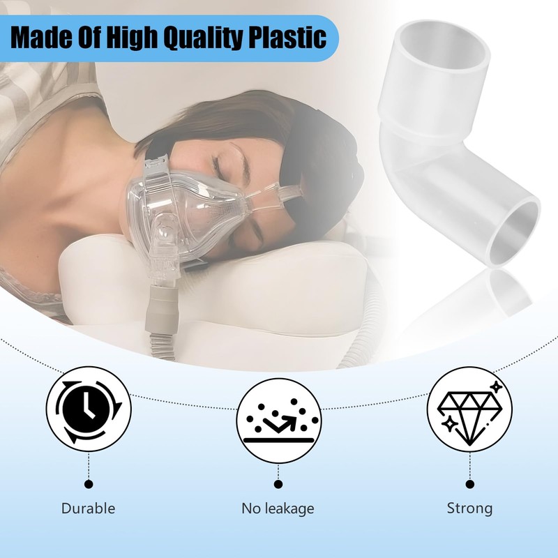 2 Pack CPAP Elbow Connector,CPAP Hose Adaptor Compatible for ResMed
