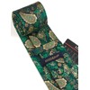 HISDERN Green Ties for Men Paisley Mens Tie Pocket Square