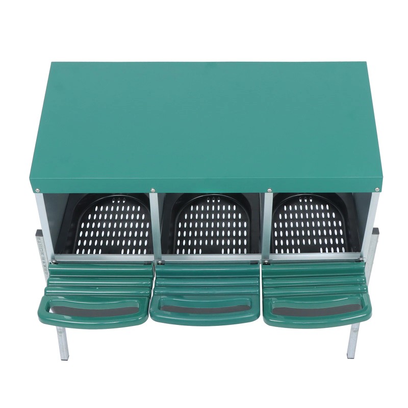LABLT Chicken Nesting Box With Metal Legs 3 Holes Nesting