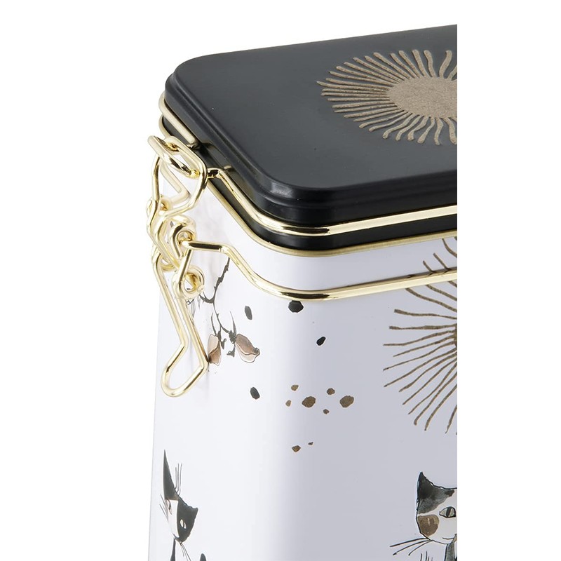 Fridolin Rosina Wachtmeister: Cats, Sepia Metal Storage Container with Lock