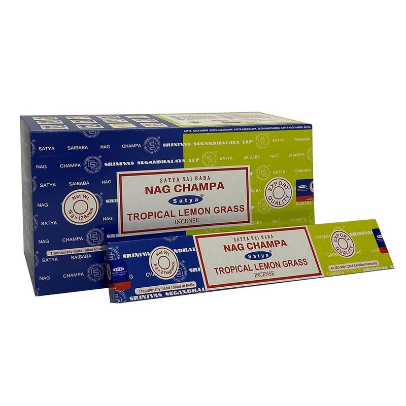 Giftbrit Nagchampa And Tropical Lemon Grass Incense Sticks 16 Gram