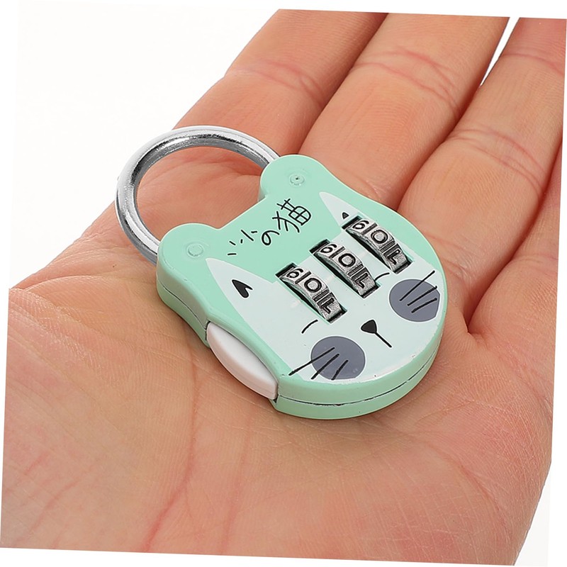 Operitacx Pack of 4 Cat Shape Code Lock Cartoon Combination