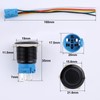 DMWD 2PCS 19MM Momentary Push Button Switch 12V-24V Ring LED