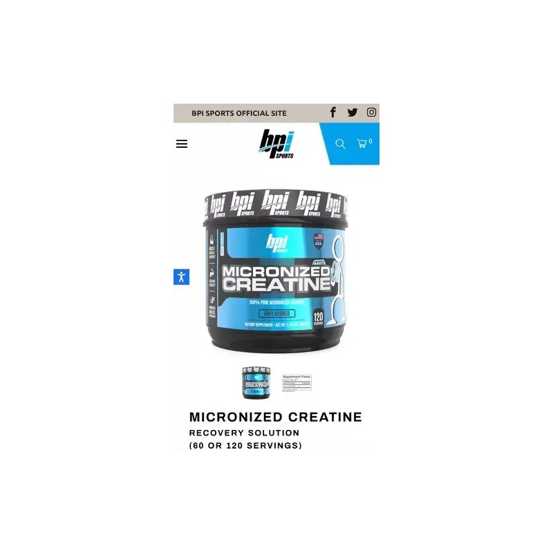 Creatina Micronizada 600g Bpi Sports Suplemento Sin Sabor