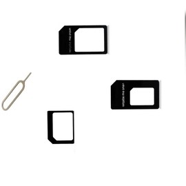 SIM Card Adapter, Nano & Micro SIM Card Adapter Kit Converter with Eject Needle