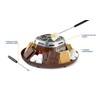 Nostalgia Indoor Electric Stainless Steel S'mores Maker with 4 Compartment