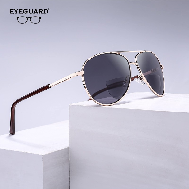 EYEGUARD Gafas De Sol Bifocales De Estilo Clásico Unisex Lectores