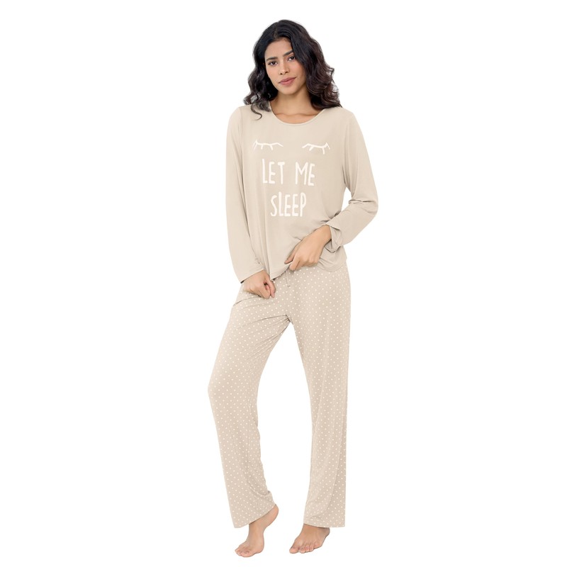 Amorbella Wicking Bamboo Pyjamas/PJs Set for Women Long Sleeve/Pants Breathable