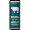 Femer Tin Sign with German Text "Sturm wenn Schafe keine
