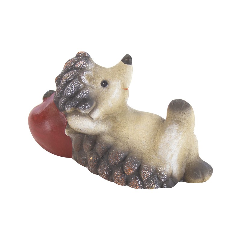 DARO DEKO Ceramic Figurine Hedgehog with Apple A - 1