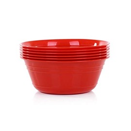 Mintra Home Snack Bowls (Medium 6pk (1.8L), Red)