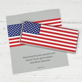 Just Candy 25ct Patriotic Flag Chocolate Bar Wrappers Only
