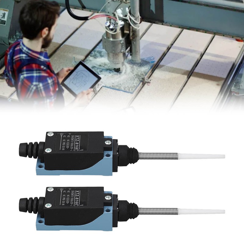2 Pcs Spring Momentary Limit Switch Self Reset IP66 Flexible