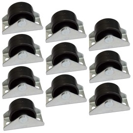 Aerzetix: 10 x Furniture Castors Platinum Diameter 30 mm W15.5 mm H32.5 mm 25 kg Mounting Plate 21 x 48 mm C42666