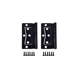 QCAA Heavy Non-Mortise Butterfly Hinge for Mobile Home/RV,3.5", Removable Loose Pin, Matte Black, 12 Pack, Made in Taiwan