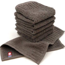 B-PLAID Handkerchief, Mini Towel Handkerchief, Imabari Towel, Set of 6, Made in Japan, Approx. 7.9 x 7.9 inches (20 x 20 cm), Men's, Women's, Mini Handkerchief, Hand Towel, Ribbed, Long Pile, Soft,