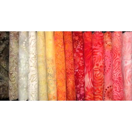 Riley Blake Indonesian Batik Fabric Flower Garden Cotton Riley Blake Set 14 Fat Quarters