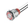 HBAN 22mm Momentary Stainless Steel Flat Round Pre-Wired Head Push