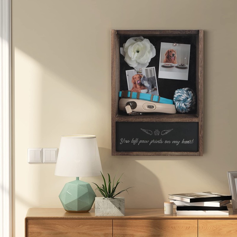 J JACKCUBE DESIGN Pet Memorial Shadow Box, Memorial Gift Frame