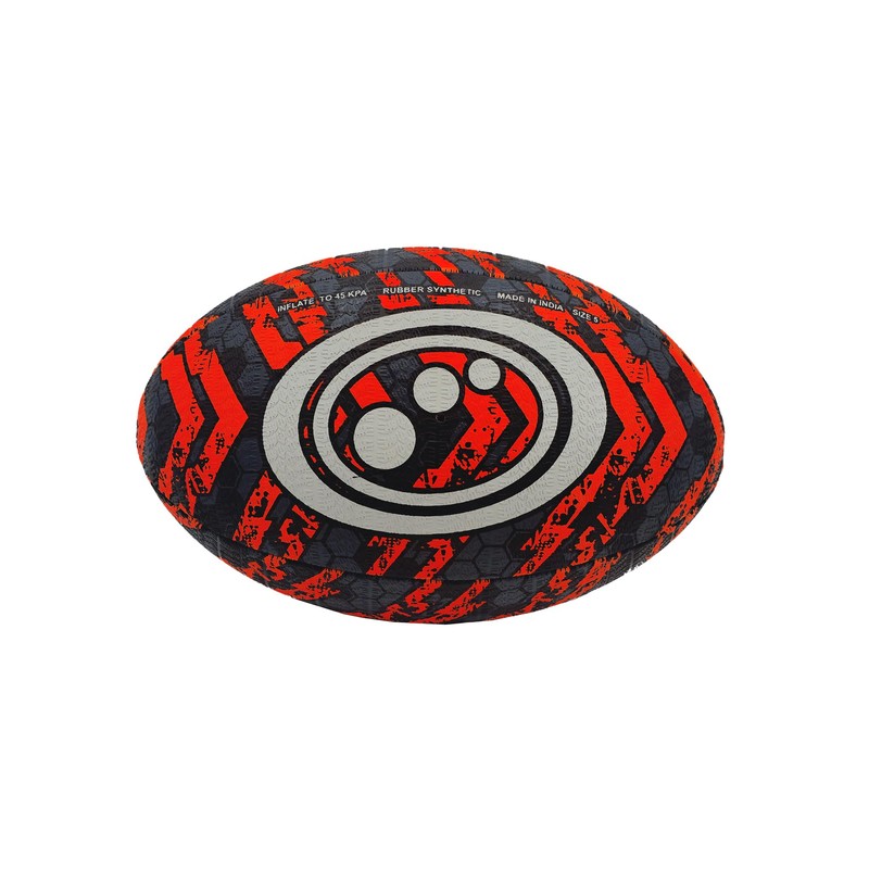 Optimum STREET RUGBY BALL - BLACK/ORANGE - SIZE 4