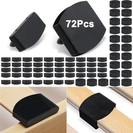 72PCS Plastic Bed Slat Caps, Side and Center Bed Slats Holders Caps, Bed Slat Cap Kits - 48PCS Side Caps and 24PCS Center Bed Slats Holders Caps Replacement for Single, Double and King Size Beds